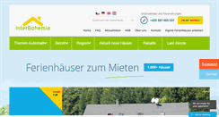 Desktop Screenshot of ferienhauser-tschechei.de